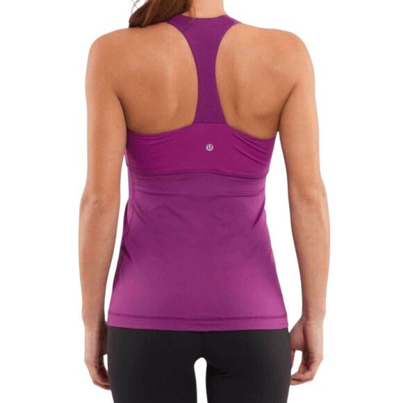 LULULEMON ATHLETICA Deep Breath Tank 'Luxtreme in Dew Berry' Size 4 - Picture 2 of 4